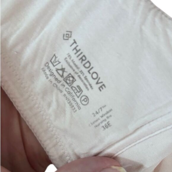 ThirdLove- Classic Wireless Front Closure Nursing Bra Light Pink, Size 36E - Picture 3 of 11